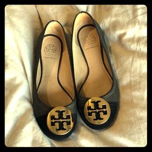 Tory Burch flats gray and black 6.5